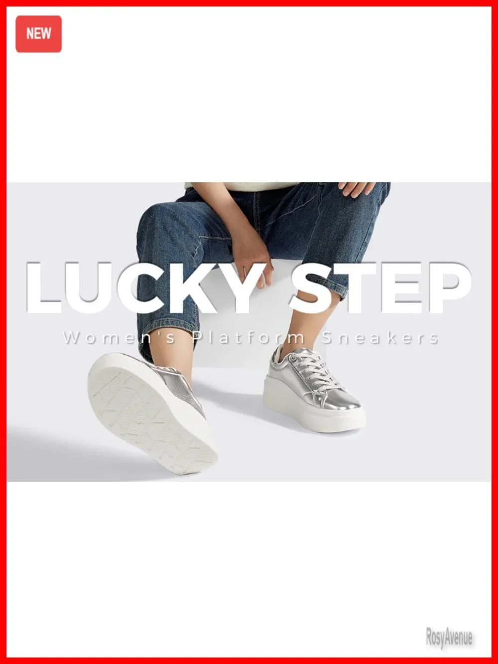 Platform Fashion Sneakers Thick Sole Lace-Up Casual Shoes